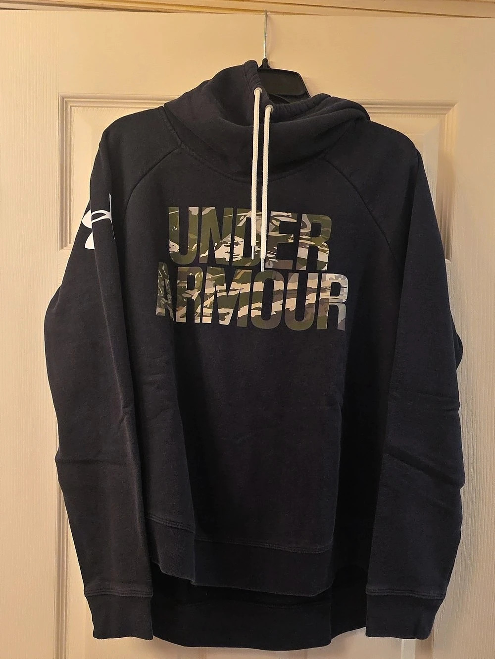 Under Armour Camo Wordmark Funnel Neck Hoodie